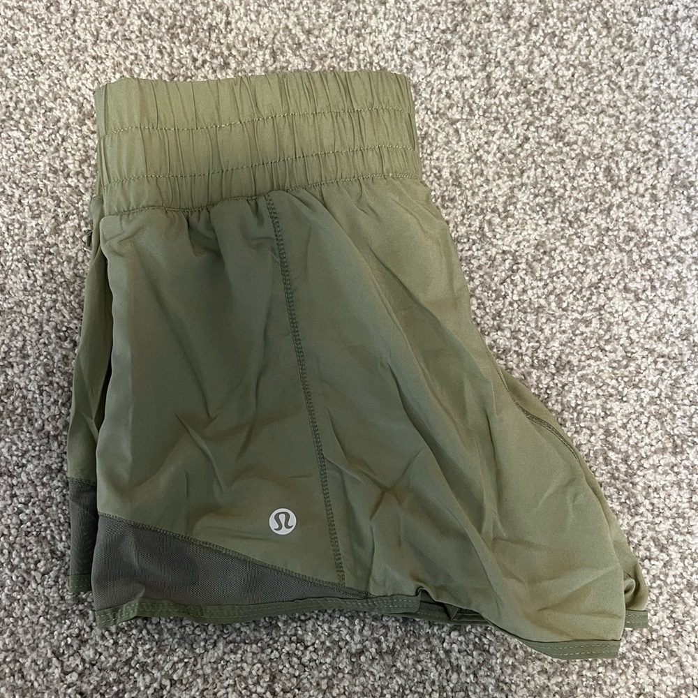 Lululemon green athletic shorts